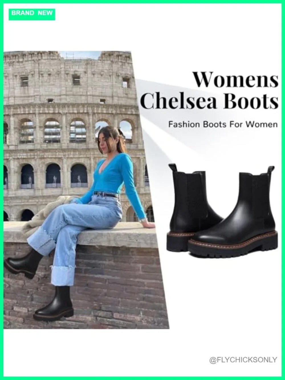 Women's Low Heel Chelsea Platform Ankle Boots PU Faux Sheepskin Waterproof